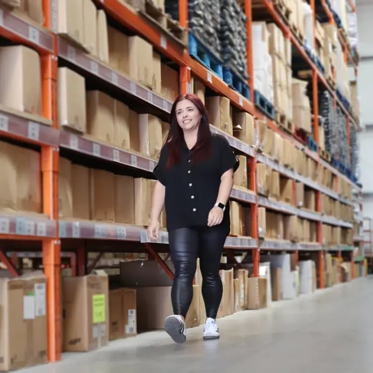 Image of Emma nicholson in warehouse