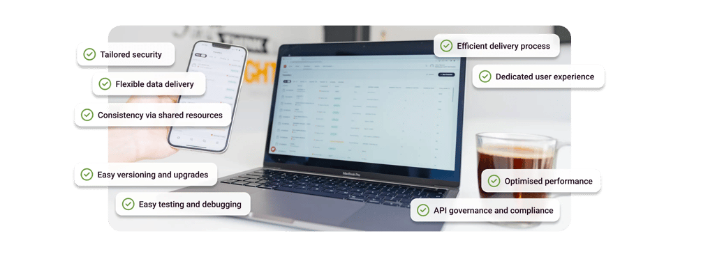 Image of laptop with key benefits call outs (6)