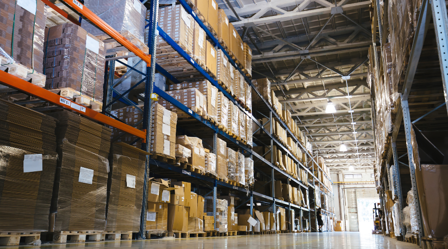 Interior of a modern warehouse