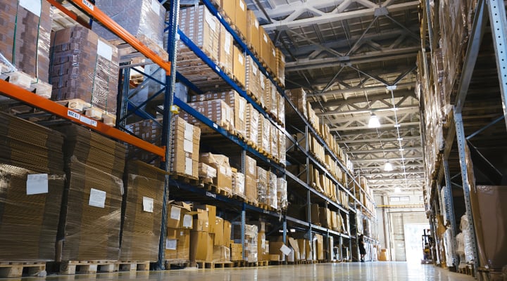 Interior of a modern warehouse