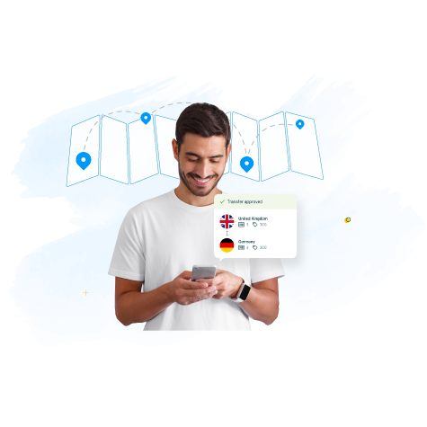 man checking phone notifications